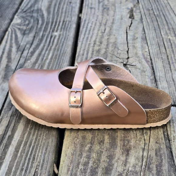 Birkenstock Girls Dorian Clog Metallic Rose Gold, Size 34 EU - Picture 9 of 12